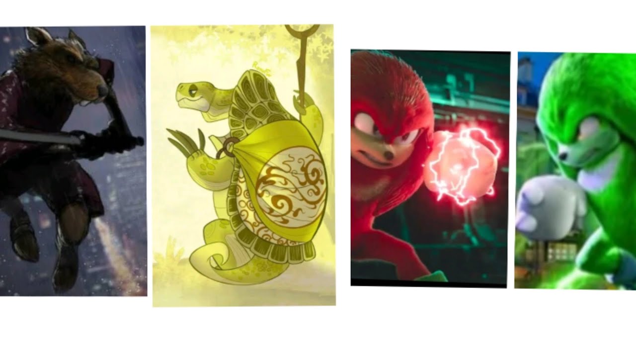 Splinter vs Knuckles vs Master hoper Knikles vs Master ogvwey