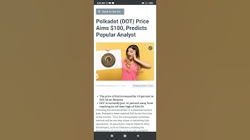 Polkadot (DOT) Price Aims $100 #shorts #polkadot #dot$100 #youtubeindia #bitcoin