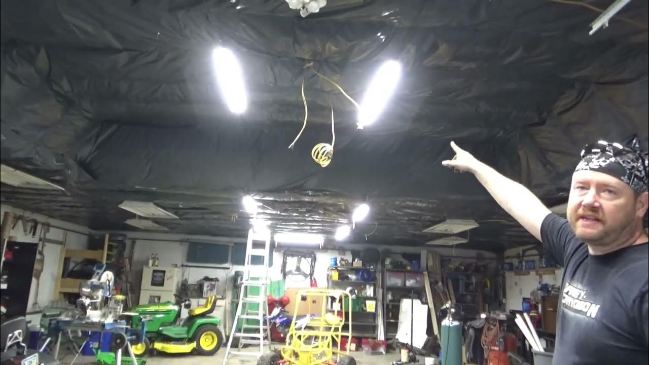 Installing Harbor Freight LED shop lights, wow what a diffrenece. YouTube