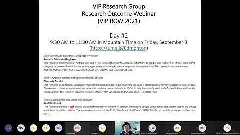 Day 2 - Opening Session of VIP Research Group