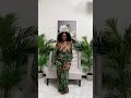 2pc Crop Top & Palazzo Pant Set in Peacock and Animal Print ChicAndCurvy.com