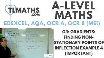 A-Level Maths: G3-22 Gradients: Finding Non-Stationary Points of Inflection Example 4 (Important)