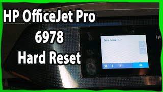 how to restore or reset hp officejet pro 6978 printer to clear errors