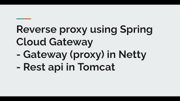 Reverse proxy using Spring Cloud Gateway