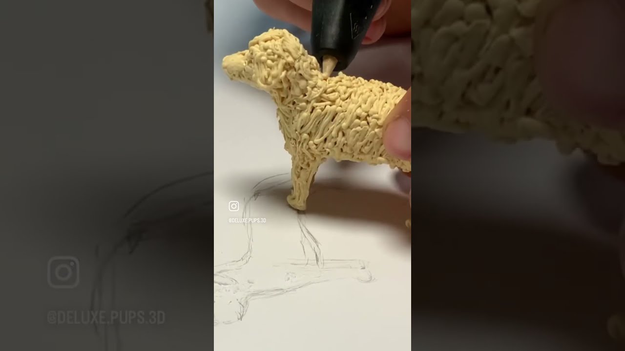 Making A Dog With 3D Pen Deluxe Pups 3d 3dpen 3dpenart 3dprinting Satisfying Howto