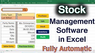 Fully Automatic Stock Management Software in Excel. screenshot 5