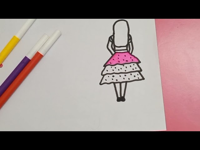 Beautiful dress design..fashion designer..girl dress drawing..