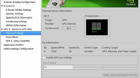 👉 NVIDIA X Server Settings ☝ Option "Coolbits" 👍