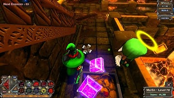 Dungeon Defenders- Solo Farming / Power leveling Guide-Glitterhelm Caverns (Hard)