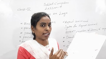 class-4,computer ,lesson -5, More on Logo,Session -1.