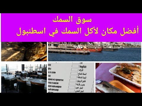 سوق خاص لأكل السمك التركي في اسطنبول مطاعم السمك في اسطنبول سوق السمك مطعم سمك في اسطنبول
