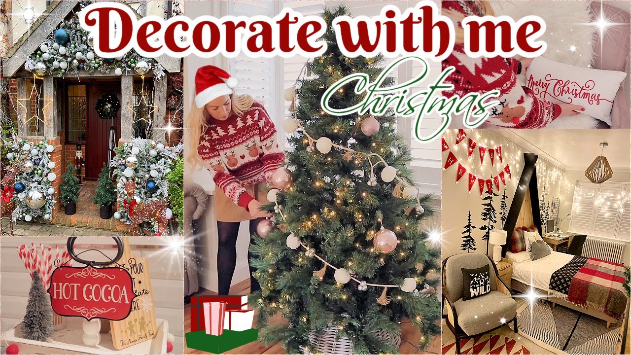 DECORATE WITH ME FOR CHRISTMAS 2021! ENTIRE HOUSE + FESTIVE PORCH ...