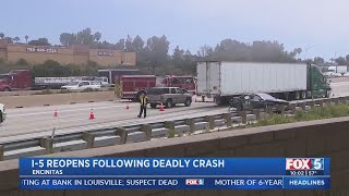 I-5 Reopens Following Deadly Crash