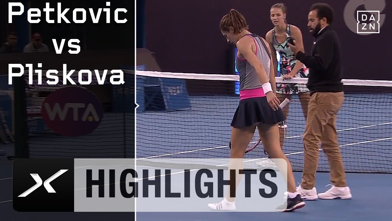 Umgeknickt und doch weiter gekämpft Petkovic vs Pliskova Highlights Tennis WTA Beijing DAZN