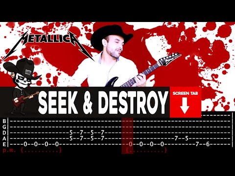 【METALLICA】[ Seek And Destroy ] cover by Masuka | LESSON | GUITAR TAB