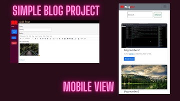 Simple Blog Project for beginners in mobile view | Html Css Bootstrap PHP Mysql TinyMCE