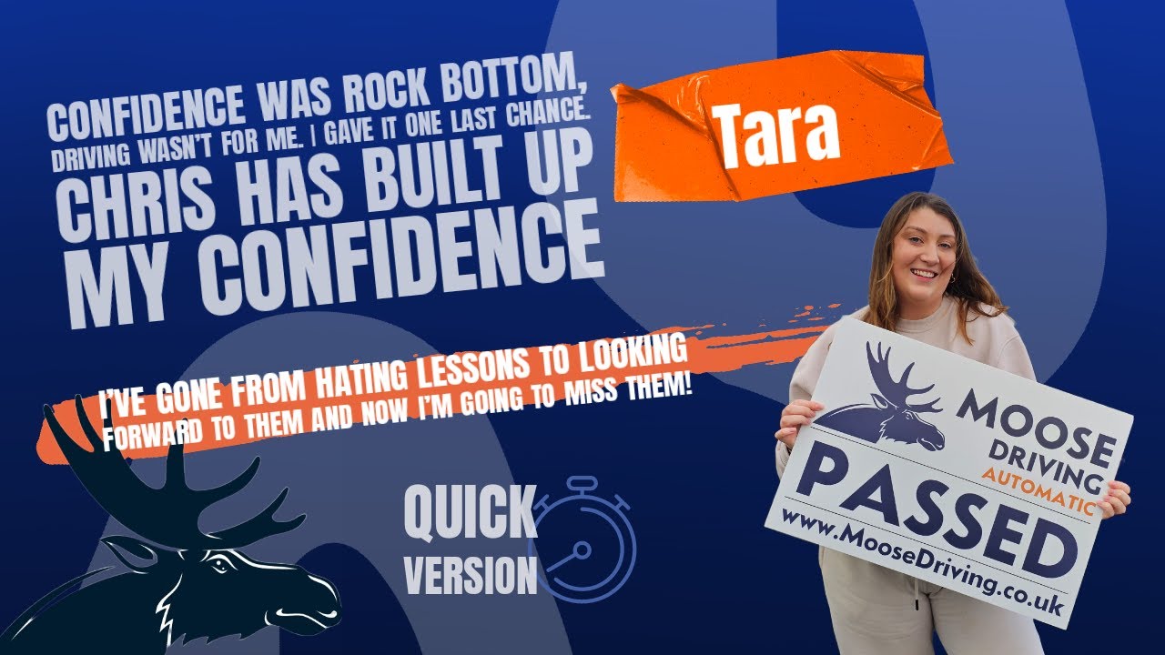 Driving Test Pass by Tara at Chilwell Nottingham with Moose Driving