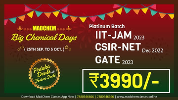 CSIR NET Chemical Science December 2022 IIT JAM Chemistry 2023 GATE Chemistry 2023 Online Courses