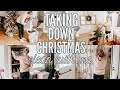 TAKING DOWN CHRISTMAS // CLEAN WITH ME // 2018