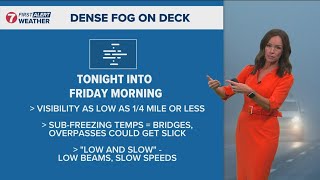 Patchy fog creates potentially dangerous travel conditions west of Boise on Wednesday evening