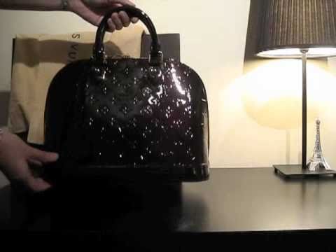 Louis Vuitton Vernis Alma PM Bag (Amarante) - YouTube