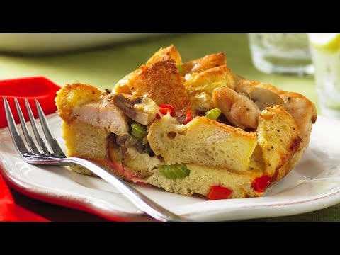 Chicken Mushroom Bread Pudding