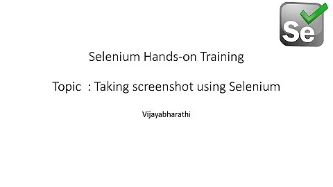 Taking screenshots using Selenium WebDriver