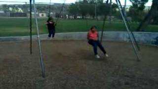 karina finally learned to swing!