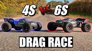 Arrma Kraton 4S V2 And 6S Exb Drag Race Which Is Faster??