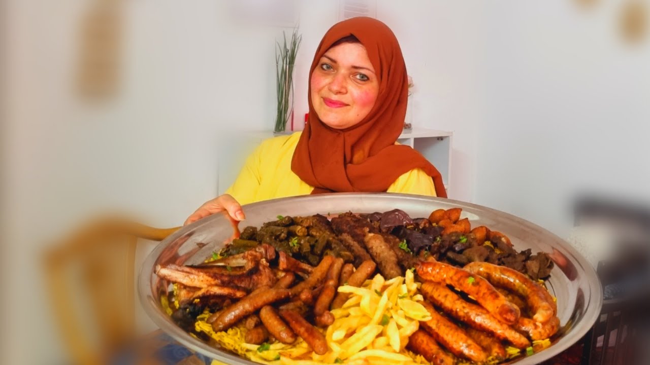 بدل ما أشتريها عملتها لهم😂 صينية الوليمة اللى بمبلغ وقدره عملتها على قد الإيد