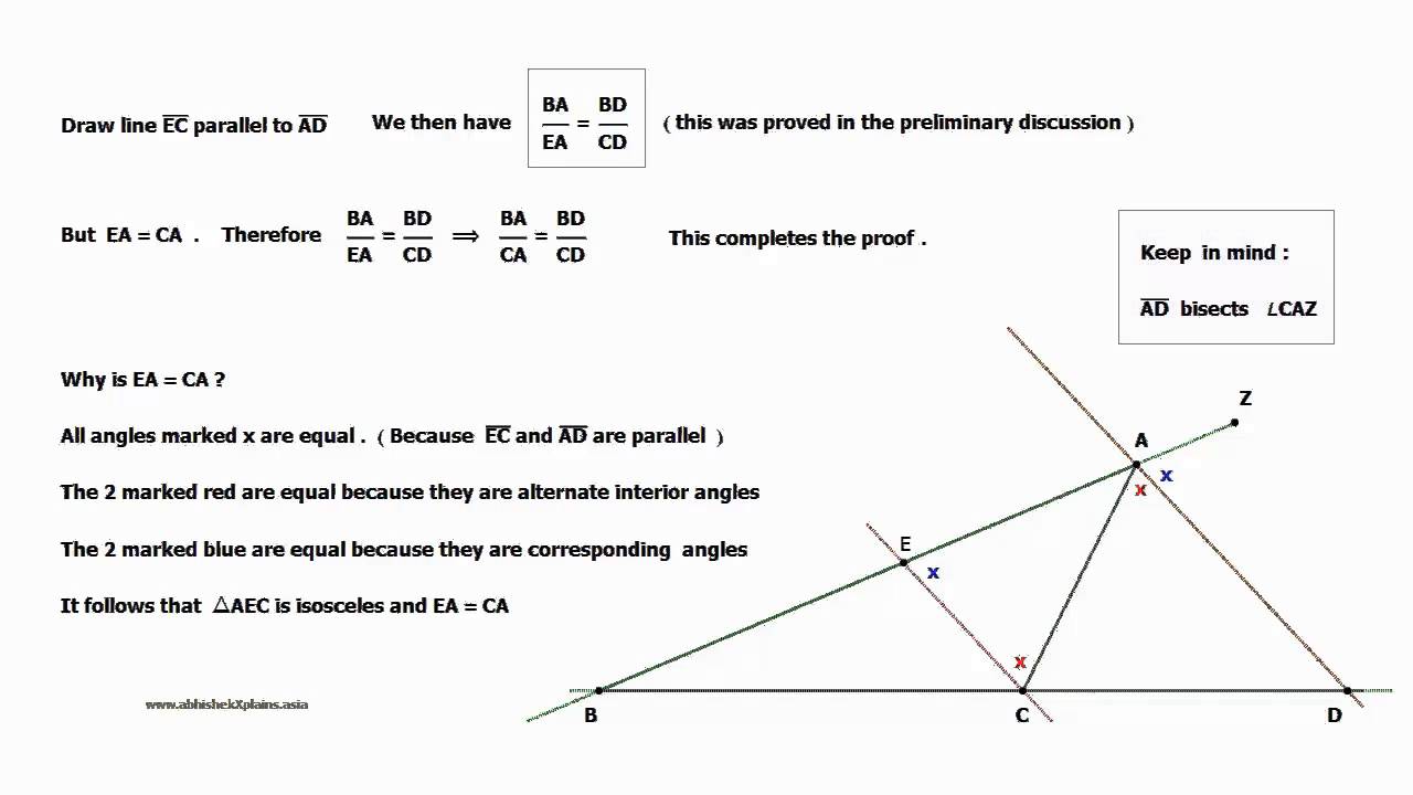 Exterior Angle Bisector Theorem YouTube Exterior Angle Bisector Theorem YouTube