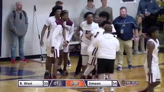 Bank of O'Fallon Shootout 2019 | Mosby's 3 Pointer lifts Belleville West to 55 - 54 win over Simeon