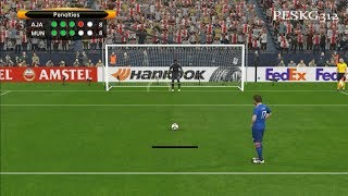 PES 2017 - AJAX vs MANCHESTER UNITED - FINAL UEFA Europa League - Penalty Shootout