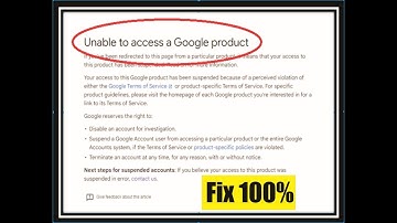 Unable to access a Google product  How to fix unable to access  After YouTube channel suspended