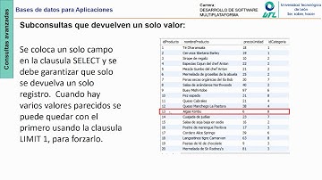 Subconsultas (Parte 1)