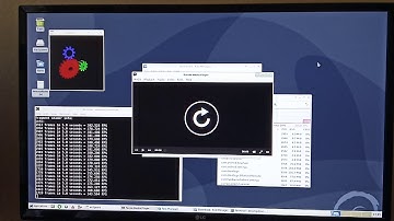 VOLKSPC-Debian XFCE desktop running 3D graphics.