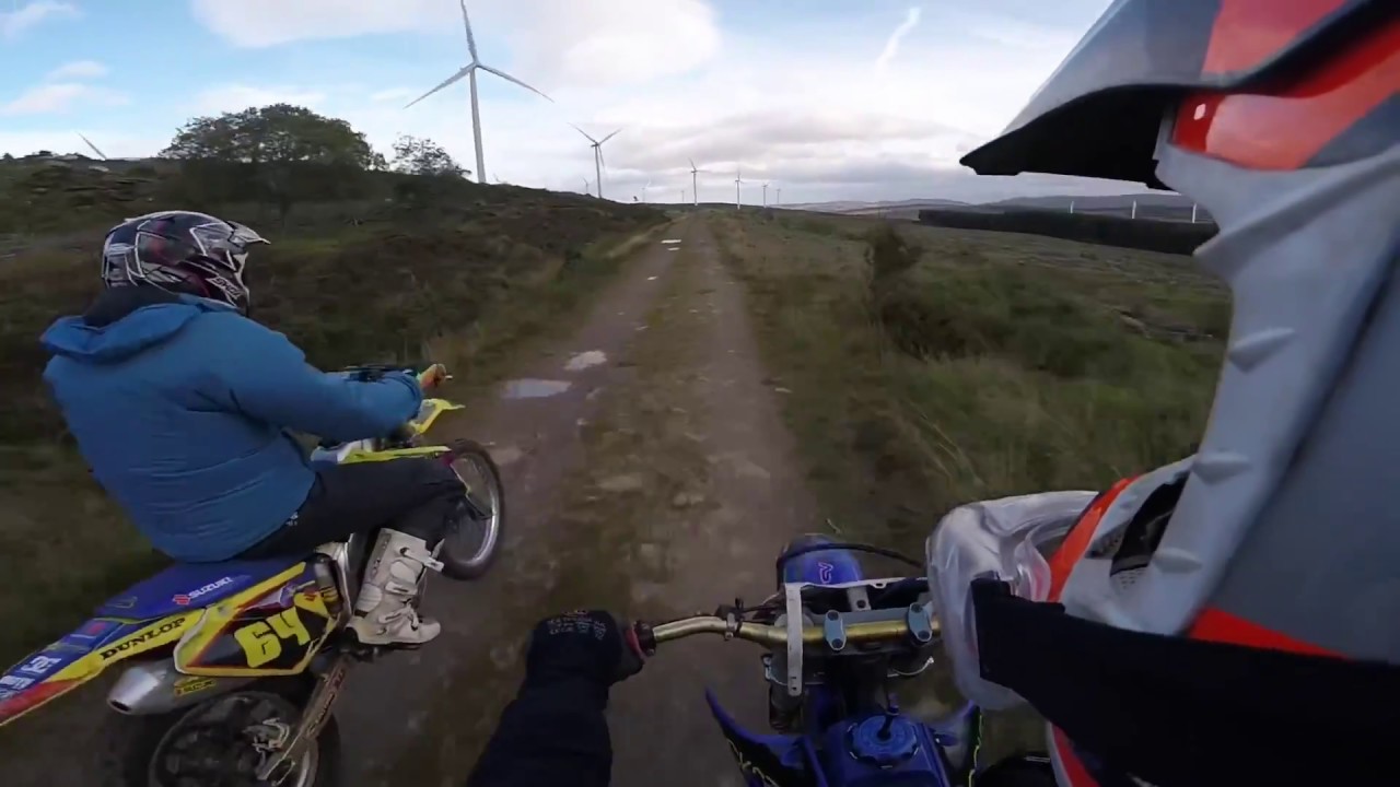 Camping with dirt bikes in the Scottish highlands