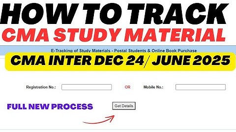 HOW TO TRACK CMA INTER STUDY MATERIAL || CMA EXAM DEC 2024 / JUNE 2025