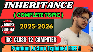 Inheritance in Java | ISC Class 12 Computer Science | Complete One Shot Explanation 