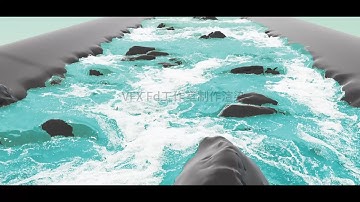 Houdini High Realistic River Waterfall Solution and Rendering karma xpu render hip file