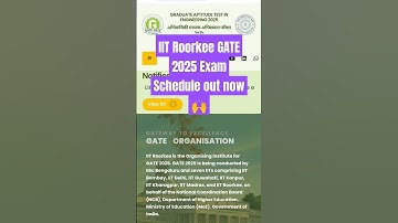 IIT Roorkee GATE 2025 Exam Schedule out now🙌
