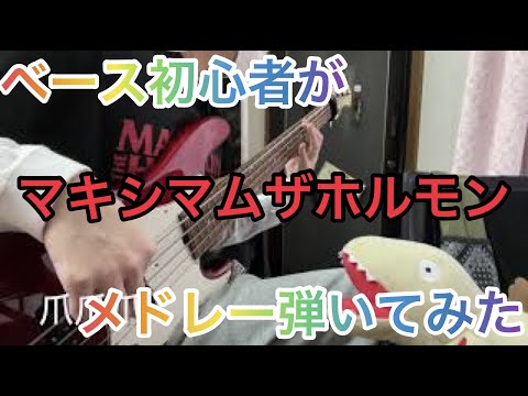 【ベース初心者】ベース歴７ヶ月がマキシマム ザ ホルモンをメドレーしてみた【無理】
