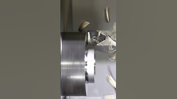 Rough machining ap = 20 mm was done with a grooving tool!