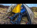 Camping in freezing rain  pushing the limits of gear  comfort