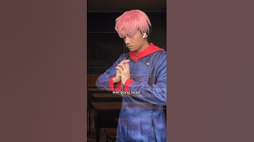 Yuji practicing his hand sign domain🤣 #jujutsukaisen #yutaokkotsu #yujiitadori #shorts #viralvideo