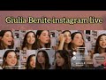Giulia Benite latest instagram live video