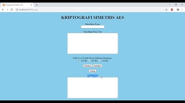 Kriptografi Simetris Advanced Encryption Standard (AES)