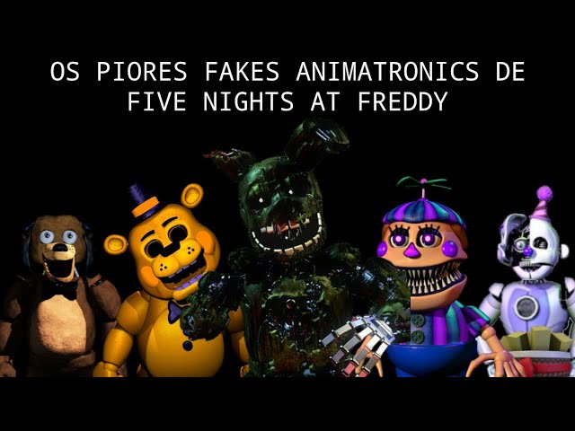 nomes de todos animatronics do fnaf｜Pesquisa do TikTok