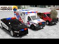 Sergeant Lucas and Ambulance rescue Dump Truck | Wheel City Heroes Cartoon