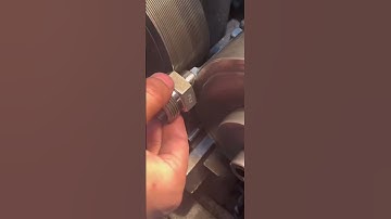 This is the process of making a thread on a part of a pipe #cncmill #automobile #excavator